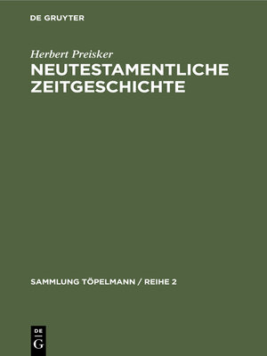 cover image of Neutestamentliche Zeitgeschichte